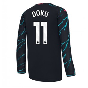 Manchester City Jeremy Doku #11 Koszulka Trzecich 2023-24 Długi Rękaw